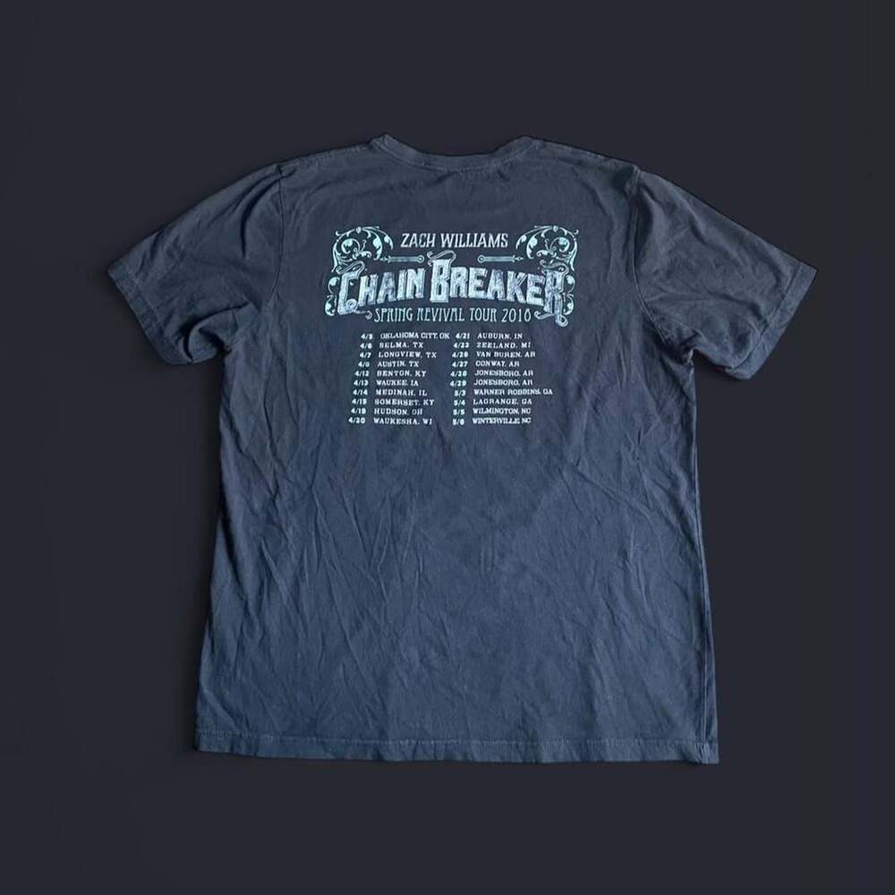 Zach Williams Chain Breaker Tour Shirt Mens XL Black 2018